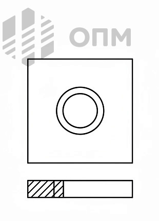 DIN 562 Гайка квадратная низкая