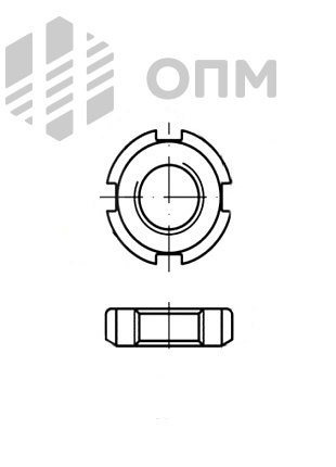 DIN 70852 Гайка круглая шлицевая