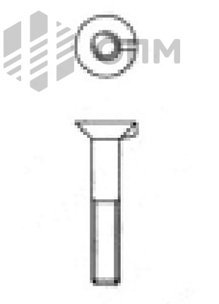 DIN 604 Болт мебельный с потайной головкой и усом