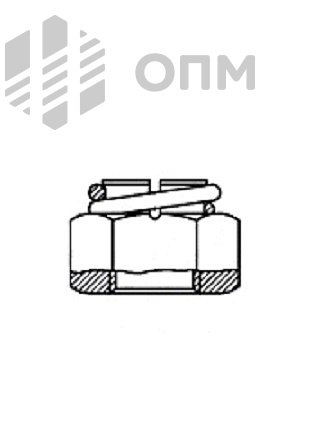 ОПМ 103022 Гайка шестигранная самоконтрящаяся цельнометаллическая двухэлементная Vargal