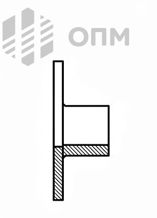 ОПМ 403019 Гайка приварная с фланцем без выступов