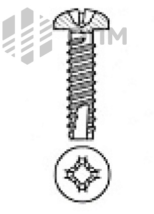 ОПМ 106011 Саморез для листового металла с цилиндрической головкой и крестообразным шлицем, с режущей кромкой