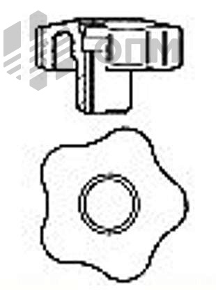 ОПМ 121004 Ручка звездообразная из термопласта с латунной резьбовой вставкой