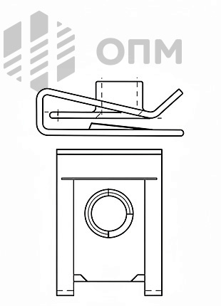 ОПМ 103037 Гайка клетевая U-образная (гайка-клипса), серия BUT310 и 410