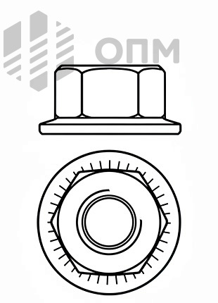 ОПМ 103083 Гайка с невыпадающей конической пружинной рифлёной шайбой Twolock