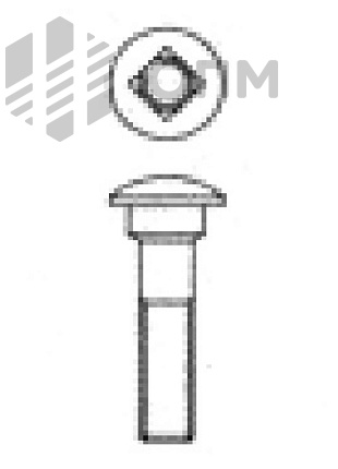 DIN 603 Болт мебельный с низкой полукруглой головкой и квадратным подголовком