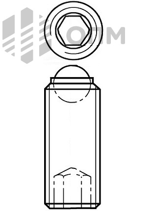 ОПМ 101036 Винт с внутренним шестигранником и шариковым упором