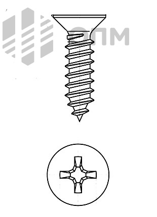 ISO 7050 Винт самонарезающий (шуруп, саморез)