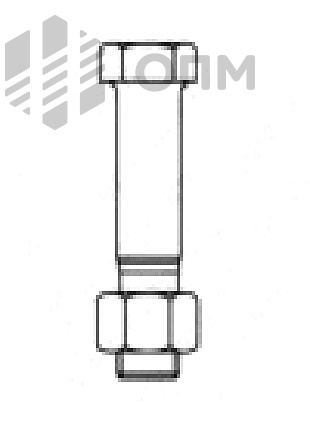 DIN 7968 / MU Болт с шестигранной головкой для отверстий из-под развертки, с гайкой