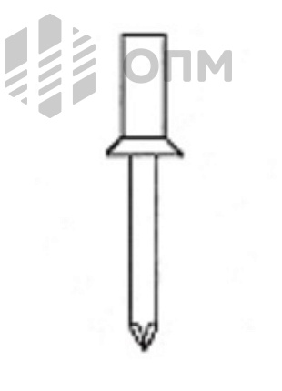 ISO 15974 Заклепка вытяжная закрытая с потайной головкой Al/St