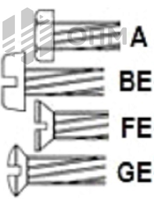  DIN 7513 Винт резьбонарезающий с прямым шлицем с различными головками