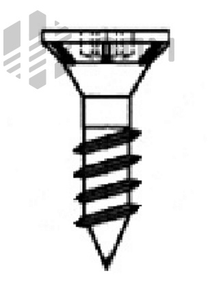 ОПМ 606006 Саморез для ДСП, с потайной головкой и зенкующими ребрами, шлиц Torx, неполная резьба