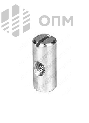 ОПМ 603002 Гайка мебельная потайная "бочонок", с прямым шлицем