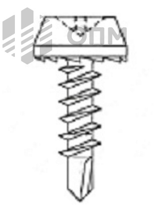 ОПМ 206043 Саморез с полуцилиндрической головкой для крепления листового металла к металлическим профилям