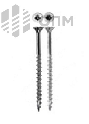 ОПМ 206058 Саморез для плотных сортов дерева и ДСП с 4-мя насечками для раззенковки, шлиц Pz