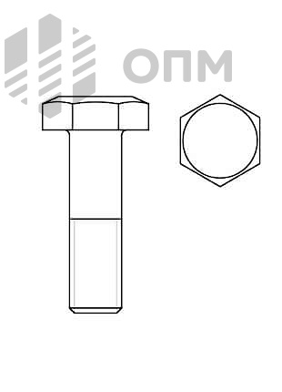 ГОСТ 15589-70 Болт с шестигранной головкой, класс точности С