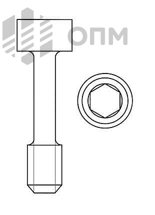 ГОСТ 10342-80 Винт с цилиндрической головкой и с шестигранным углублением «под ключ» невыпадающий класса точности В