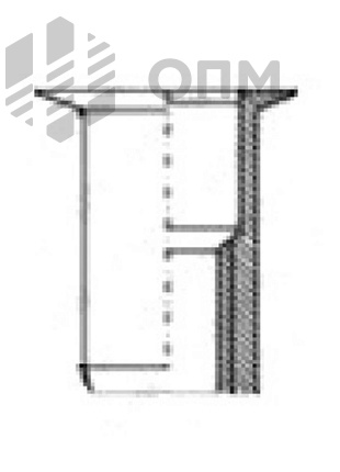ОПМ 110001 Заклепка-гайка с уменьшенным потайным бортиком   