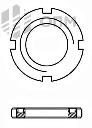 DIN 981 Гайка круглая с прорезями (используется вместе с DIN 5406)