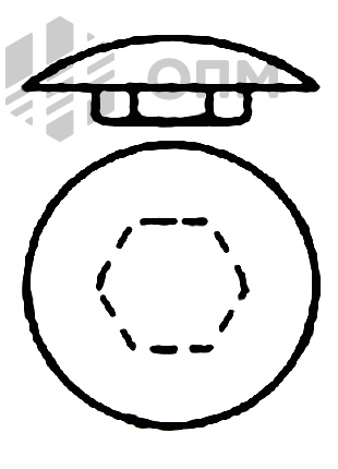 ОПМ 112006 Заглушка декоративная Ribe для винтов с внутренним шестигранником