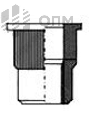 ОПМ 110015 Заклепка-гайка с цилиндрическим бортиком, рифленая