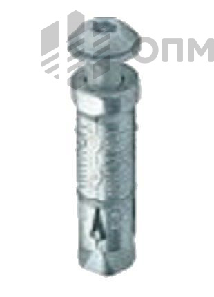 ОПМ 226040 Анкер антивандальный с пластинчатой гильзой и винтом  кл.10.9 с полукруглой головкой, шлицем HEX и штырьком (PIN)