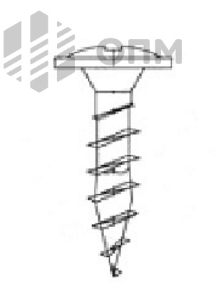 ОПМ 606001 Саморез Spax мебельный универсальный с плоской головкой и пресс-шайбой, шлиц Pz, полная резьба