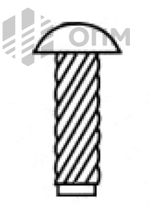 ОПМ 109017 Заклепка забивная с винтовым стержнем и полукруглой головкой