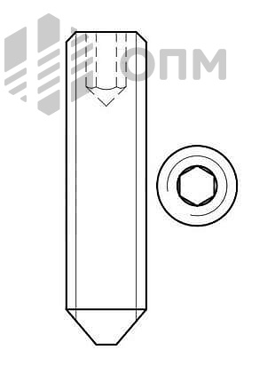 ГОСТ 8878-93 Винт установочный с коническим концом