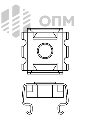 ОПМ 103027 Гайка клетевая квадратная для электрических контактов