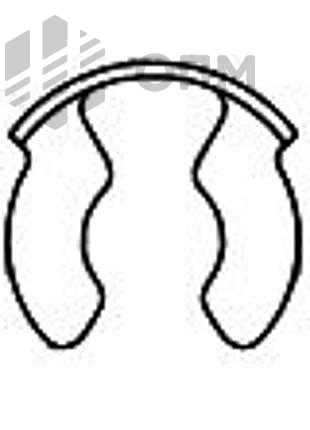 ОПМ 108084 Кольцо стопорное радиальное наружное со щекой