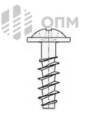 ОПМ 106003 Саморез по термопластам с линзообразной головкой и пресс-шайбой с крестообразным шлицем (EJOT WN 1411)