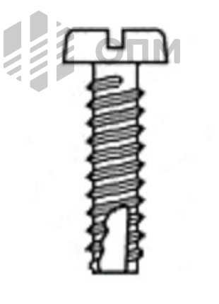 ОПМ 106006 Саморез для листового металла с цилиндрической головкой и прямым шлицем, с режущей кромкой