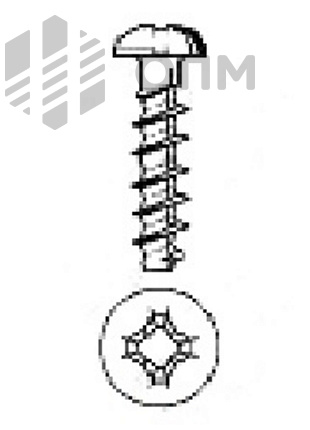 ОПМ 106085 Саморез по термопластам с цилиндрической скруглённой головкой и крестообразным шлицем PH/PZ (EJOT WN 1412)