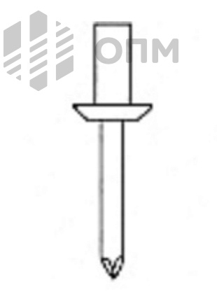ISO 15975 Заклепка вытяжная закрытая с плоской головкой Al/Al