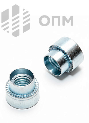 ОПМ 403002 Гайка бонка развальцовочная круглая миниатюрная, с зубчатым торцом RMHB, MiniSert