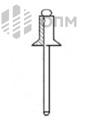 ISO 15982 Заклепка вытяжная с потайной головкой Al/Al