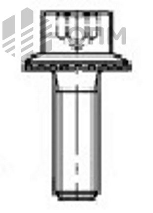 ОПМ 101083 Винт с цилиндрической головкой с рифленым фланцем и внутренним шестигранником