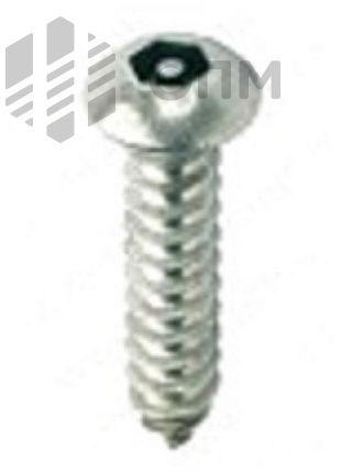 ОПМ 106033 Саморез антивандальный для тонких листов металла, полукруглая головка с внутренним шестигранником и штырьком (PIN)