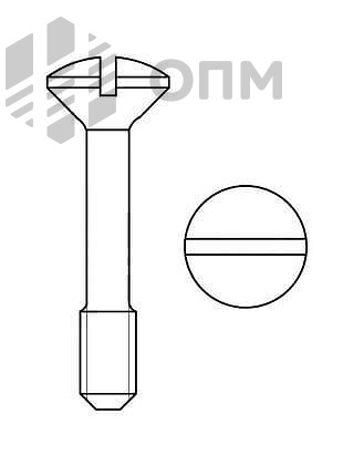 ГОСТ 10340-80 Винт с полупотайной головкой невыпадающий класса точности В