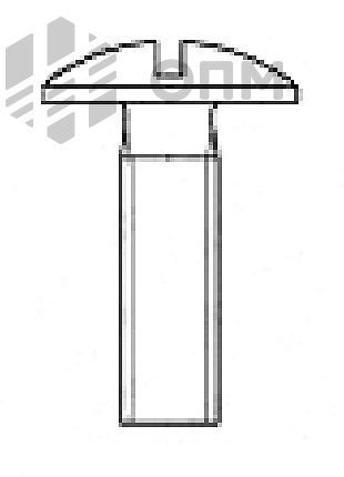 ОПМ 101096 Винт с низкой полукруглой головкой и прямым шлицем, 8.8, Zn ж/хр.
