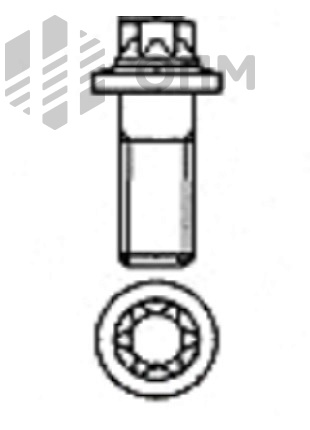 DIN 34800 Болт со звездообразной головкой и малым фланцем