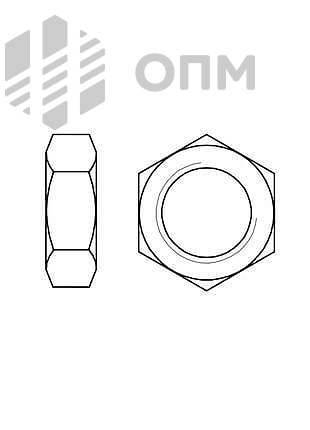 ГОСТ 5916-70 Гайка шестигранная низкая класса точности В