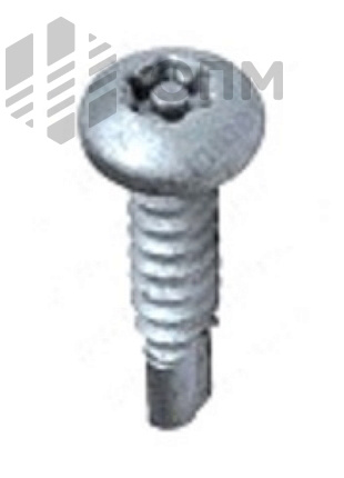 ОПМ 106026 Саморез антивандальный сверлоконечный, полукруглая головка со шлицем TORX и штырьком (PIN) 