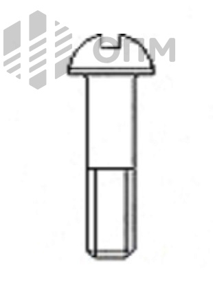 ОПМ 102013 Болт с увеличенной полукруглой головкой и прямым шлицем (ТУ 14-178-245-93)