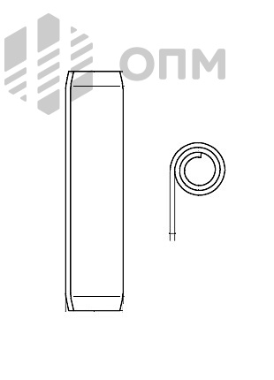 ISO 8750 Штифт цилиндрический спиральный пружинный 