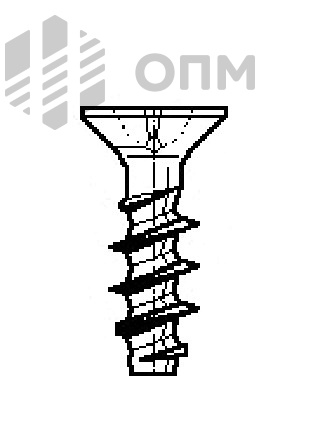ОПМ 106086 Саморез по термопластам с потайной головкой и крестообразным шлицем PH/PZ (EJOT WN 1413)