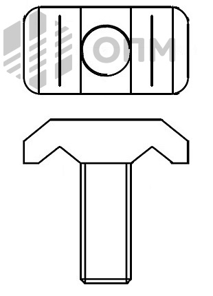 ОПМ 102059 Винт для проволочного лотка