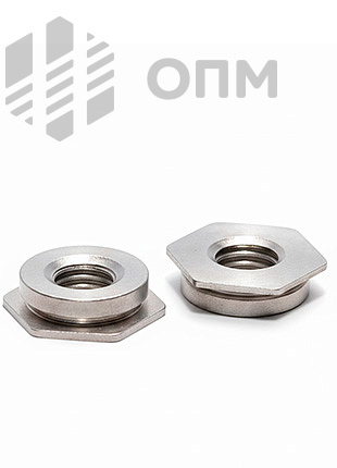 ОПМ 403003 Гайка запрессовочная шестигранная заподлицо