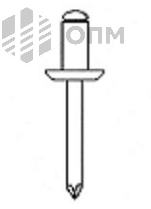 ISO 16582 Заклепка вытяжная с плоской головкой Cu/St Cu/Br Cu/SS